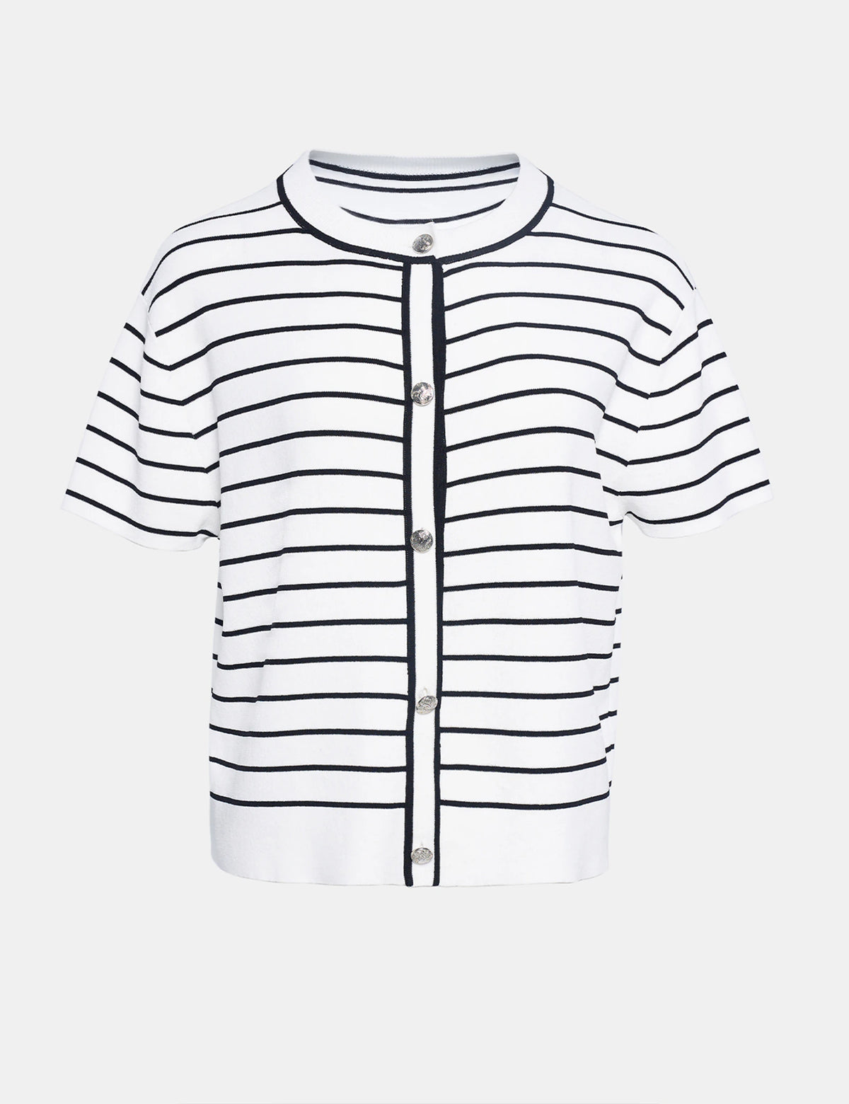 The Striped Button-Down Knit
